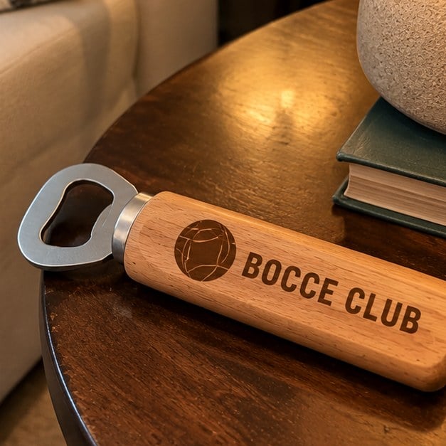 Customer photo of a custom wooden bar key